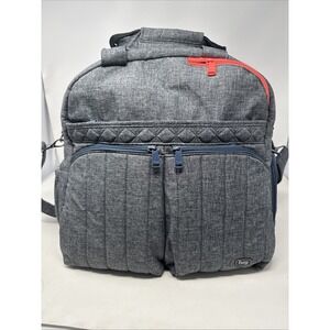 Lug Boxer Bag Heather Gray W/Blk Accents Athletic/ Weekend Gym Bag Overnighter